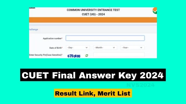 CUET Final Answer Key 2024