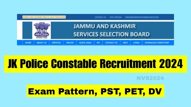 JK Police Constable Recruitment 2024